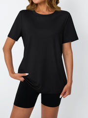 Women's Workout Tops Short Sleeve Gym Shirts Summer Athletic Yoga Tshirts Loose Fit Casual Clothes 2025