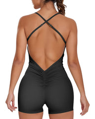 Yoga Backless Workout Bodycon Romper