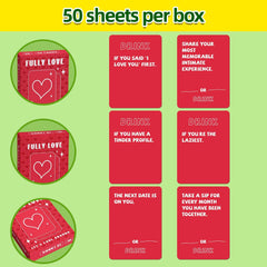 50 cards/box of couple Q&A games and board games for couples