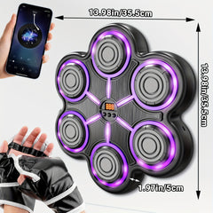 Smart Music Boxing Trainer w/ Gloves - Wall-Mounted Punching Target for Home & Gym - Perfect Fitness Gift