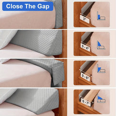 Wedge Pillow for Bed Wall Gap - Non-Slip Lumbar Support Bed Gap Filler Pillow