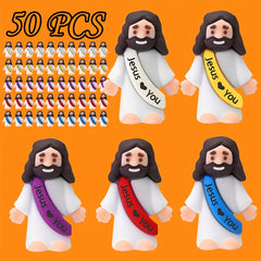 100 Mini Jesus Statues - Easter Gifts, Decor, Baptism & Pentecost Favors, Egg Stuffers, Party Decor, Sunday School Gifts