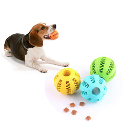 1PC Dog Ball Toy Interactive Elastic Dog Chewing Toy Teeth Cleaning Rubber Food Ball Toy Pet Supplies Accessories
