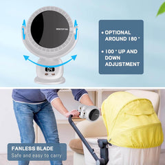 6-speed small personal bladeless cooling fan suitable for silent desk fans in homes, offices, and bedrooms
