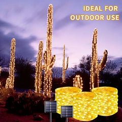 3-Pack Solar Warm Color Outdoor Copper Fairy Light String