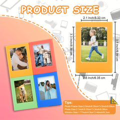 10 piece set of vibrant 3-inch magnetic photo frames for refrigerators