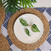 2/4/6pcs hand woven placemats, insulated table mats, thickened pot mats suitable for holidays and weddings