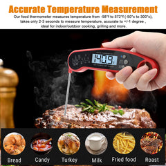 Digital Meat Thermometer Instant Read - Super Fast Accurate Temp for Grilling, BBQ, Roasting, Frying | Kitchen Cooking Tool
