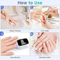 LED Display White Nail Lamp for Toe Nail Treatment