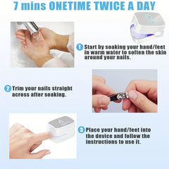LED Display White Nail Lamp for Toe Nail Treatment