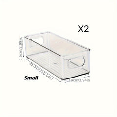 2/4/6 stackable refrigerators, space saving storage boxes, transparent refrigerator boxes with handles