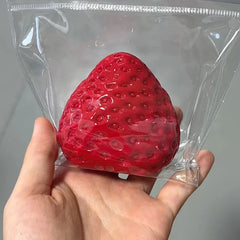 Solid Snow Covered Strawberry Pinching Venting Toy