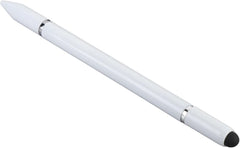 3 in 1 capacitive touch pen in white, ideal for drawing and use with digital touch screens.