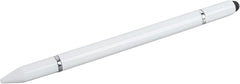 3 in 1 capacitive touch pen in white for digital calendars and drawing, with ABS body for comfort and precision.