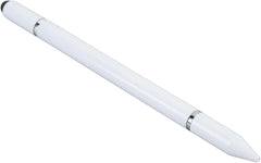 3 in 1 capacitive touch pen in white for digital screens and drawing, featuring an ergonomic ABS body.