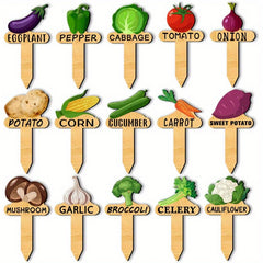 15 pieces/set of wooden plant labels can be reused