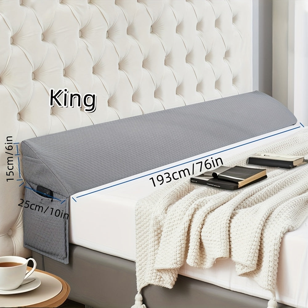 Wedge Pillow for Bed Wall Gap - Non-Slip Lumbar Support Bed Gap Filler Pillow