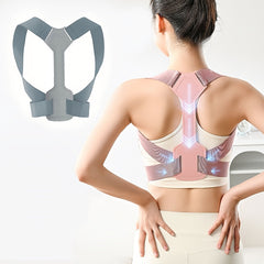 Undetectable Posture Corrector: Lightweight Steel Frame Brace for Hunchback & Shoulder Alignment | Wear Under Clothes | Unisex Adults (Black & Pink)
