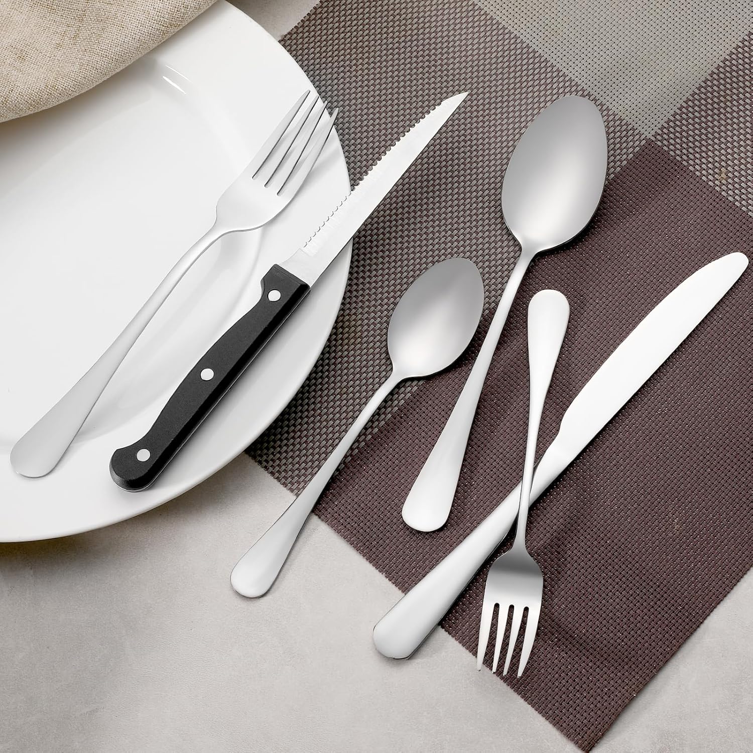 12 Stainless Steel Teaspoons: Mirror Polish, Dishwasher Safe 6.7" for Home & Restaurant