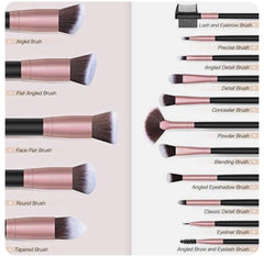 Makeup Brushes 16 PCs Makeup Brush Set Premium Synthetic Foundation