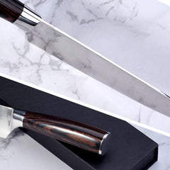 2 Pcs Kitchen Chef Knife Set, Chef Knife,santoku knife, with Sharp High Carbon Stainless Steel Forged Blade and Ergonomically Pakkawood Handle, Japanese Knife Set (2Pcs set)