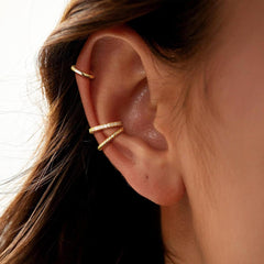 3 pieces/set Ear Cuffs Non-Piercing for Women 14K Gold Plated/Sterling Silver Earring Jewelry Gift