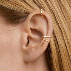 3 pieces/set Ear Cuffs Non-Piercing for Women 14K Gold Plated/Sterling Silver Earring Jewelry Gift
