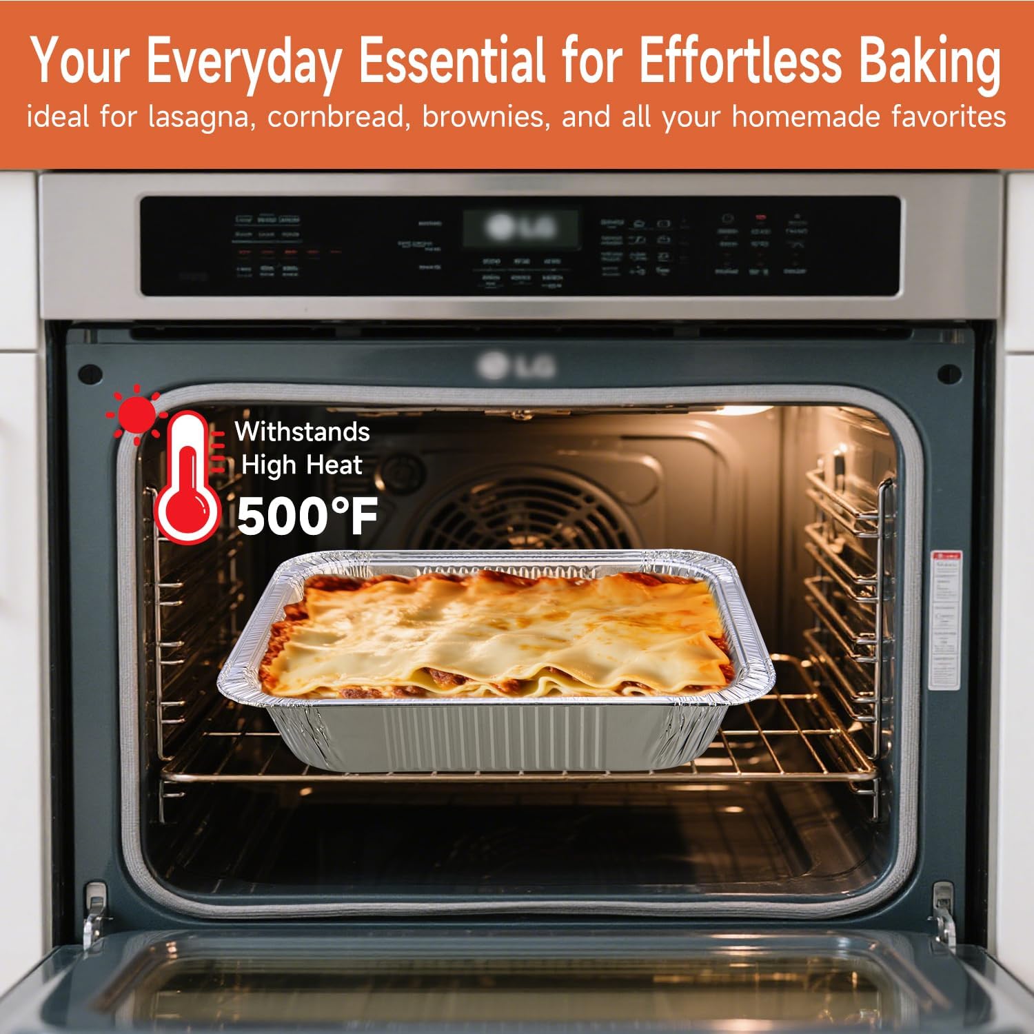 30-Pack 9x13 Inch Heavy Duty Aluminum Foil Pans - Disposable Half-Size for Cooking, Freezing & Storage