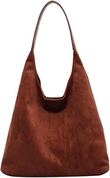Bolso de gamuza para mujer, bolso estilo hobo, bolso holgado, bolso de mano de cuero de moda para la oficina 