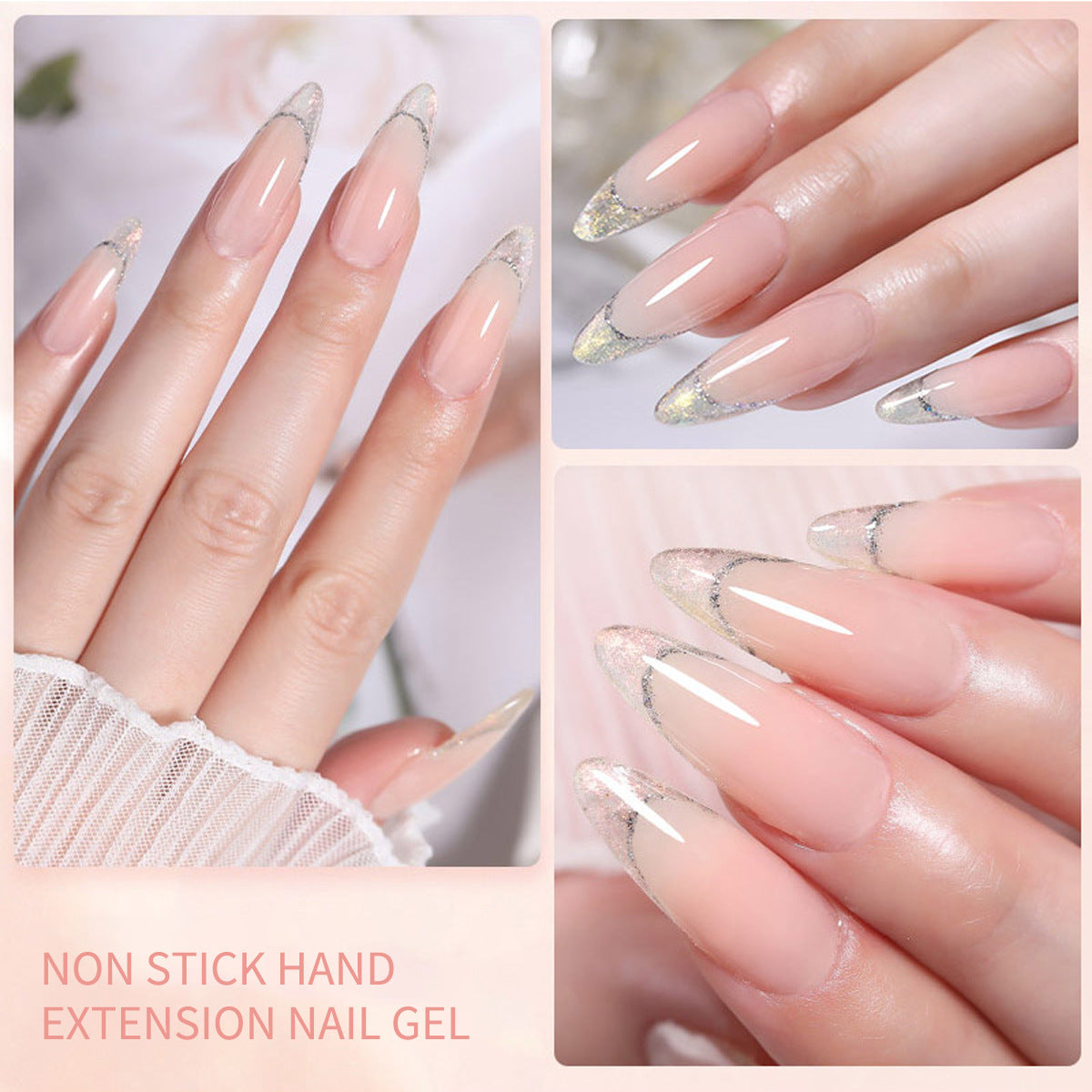 3D Non-Sticky Nail Extension Gel – Nude & Gem-Sculpture Formula for Pattern Carving & Decoration Design