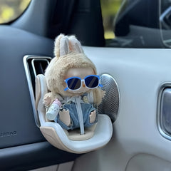 Plush Doll Car Seat & AC Vent Console Decor Set, Universal Fit for All Dolls, 7.09 Inch