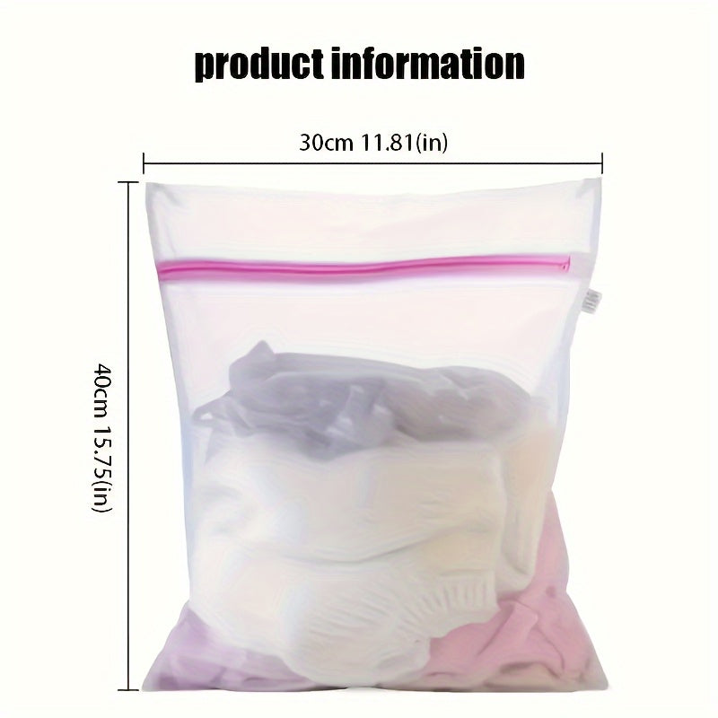 4-piece Durable Laundry Mesh Bag with Zipper Closure