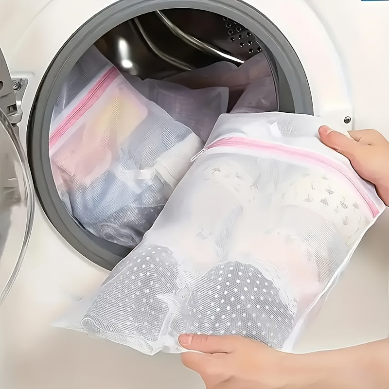 4-piece Durable Laundry Mesh Bag with Zipper Closure