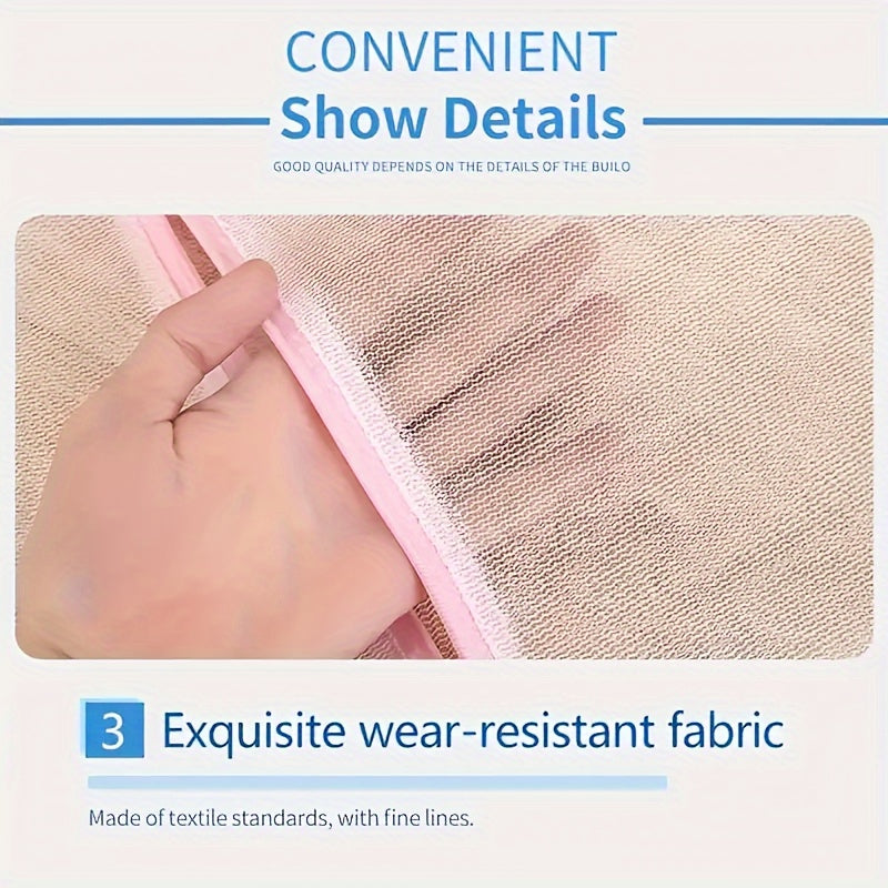 4-piece Durable Laundry Mesh Bag with Zipper Closure