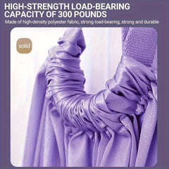 Aerial Yoga Hammock: Woman's Leg Stretches, Splits, Swings, and Inversions with Coach