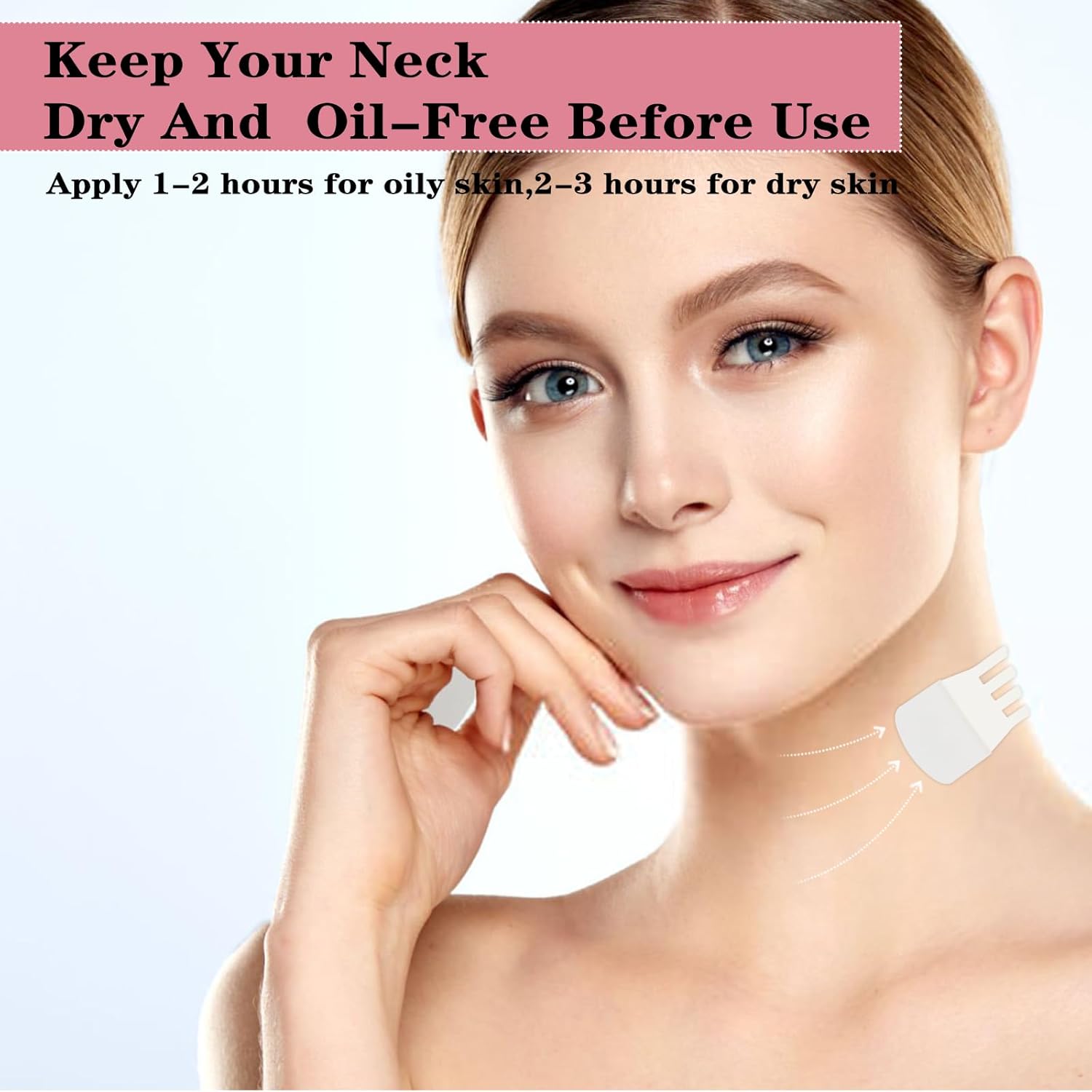 48-Piece Invisible Neck Tapes – Face Lift, 8 Skin Tones + 40 Replacements