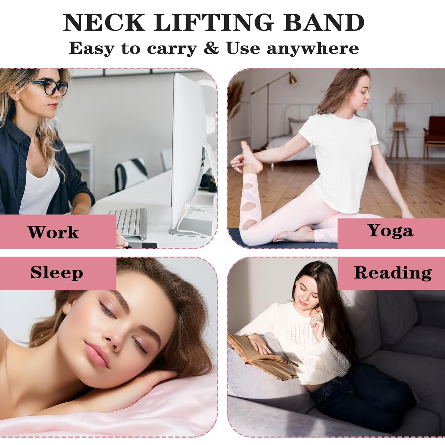 48-Piece Invisible Neck Tapes – Face Lift, 8 Skin Tones + 40 Replacements
