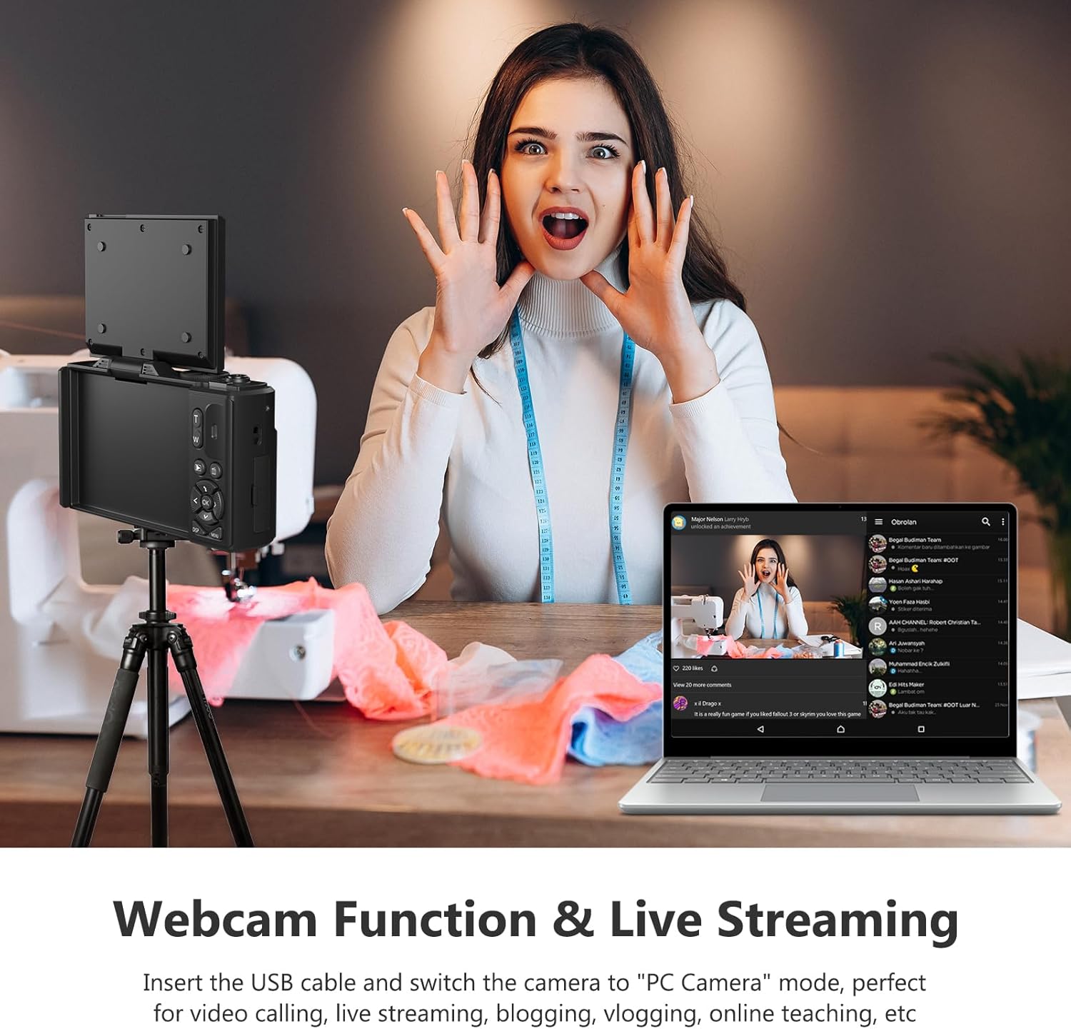 4K 64MP Vlogging Camera, 3" 180° Flip Screen, 18X Zoom, Point & Shoot, 32GB SD Card - Beginner-Friendly