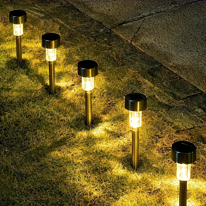 5 outdoor solar landscape lawn light strip switch controls