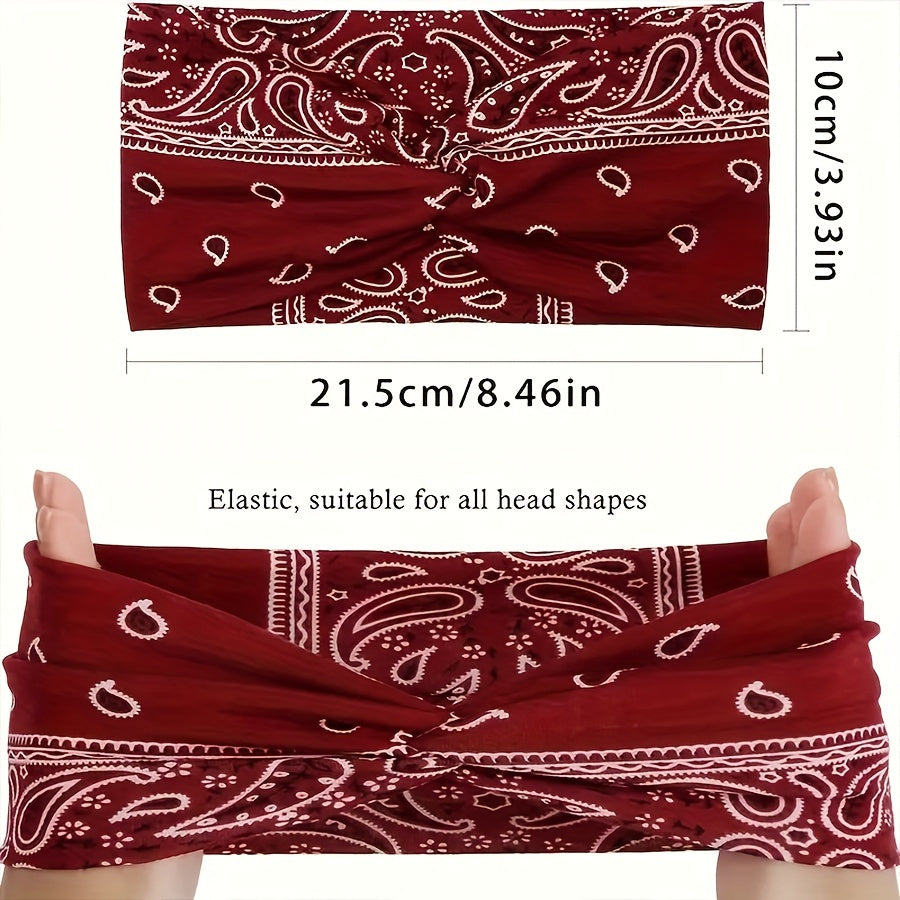 Women's 6-piece Summer Headband Bohemian Style Printed Hair Accessories