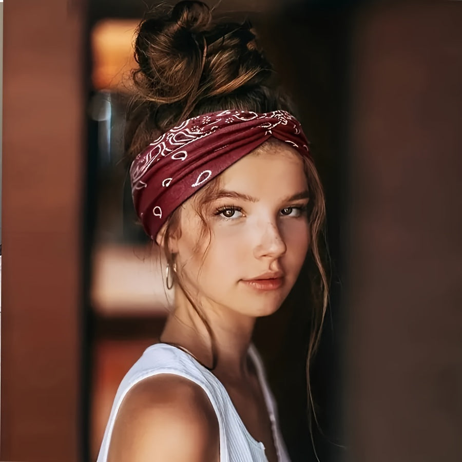 Women's 6-piece Summer Headband Bohemian Style Printed Hair Accessories