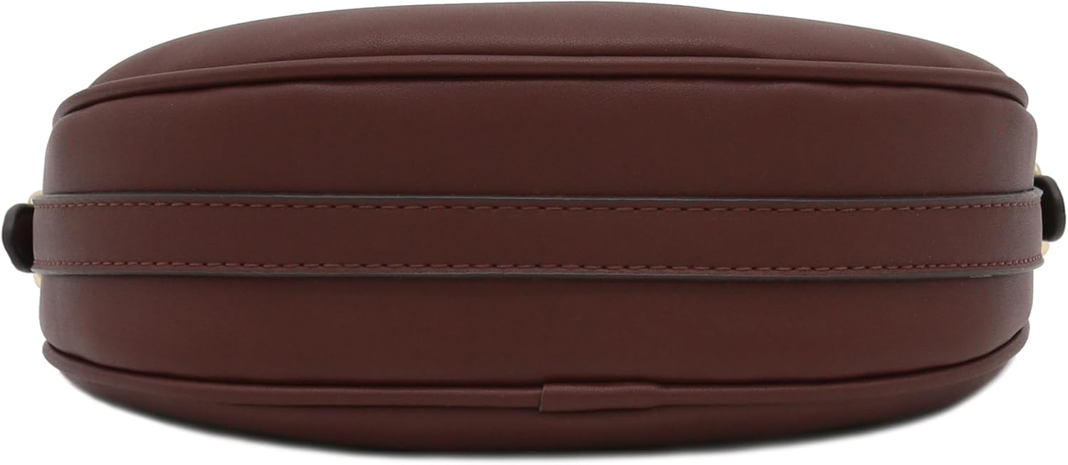 Bolso de hombro bajo el brazo de cuero sintético suave con forma de media luna pequeña 