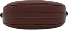 Bolso de hombro bajo el brazo de cuero sintético suave con forma de media luna pequeña 