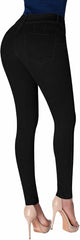 Jeggings de control de abdomen para mujer con cintura alta, ajustados y elásticos de Roswear 
