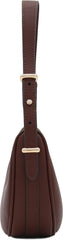 Bolso de hombro bajo el brazo de cuero sintético suave con forma de media luna pequeña 