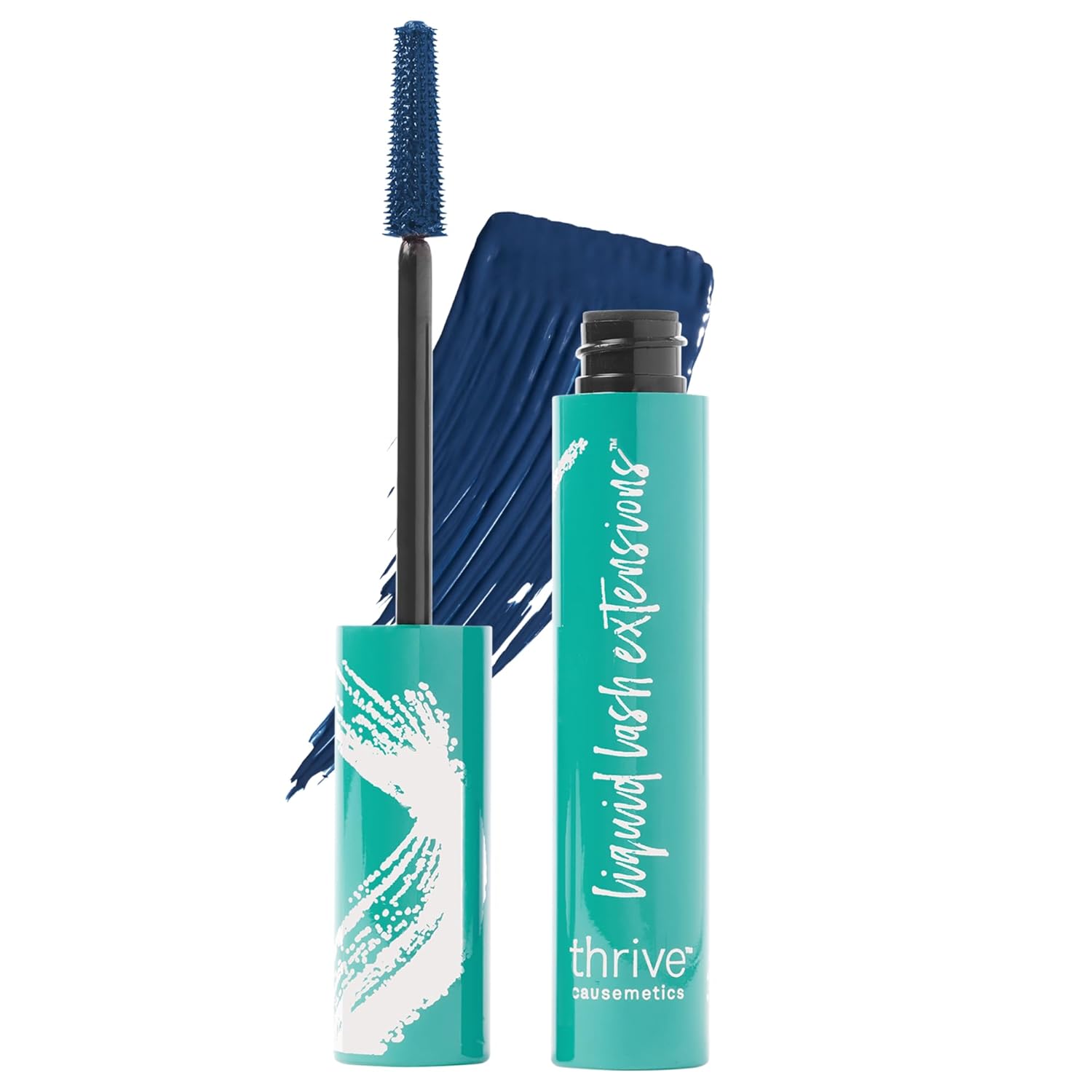 Liquid Lash Extensions Mascara, Tubing Thrive Mascara Lengthening, Volumizing & Curling, Smudge Proof, Washable, No Clumping or Flaking, Vegan & Cruelty Free, Crystal (Brown Black)