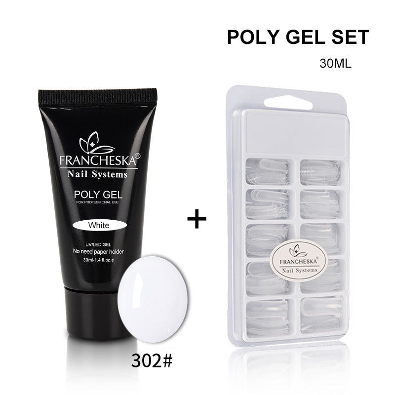 7-Color Painless Quick Crystal Extension Gel Set 30ml Nail UV Phototherapy Gel
