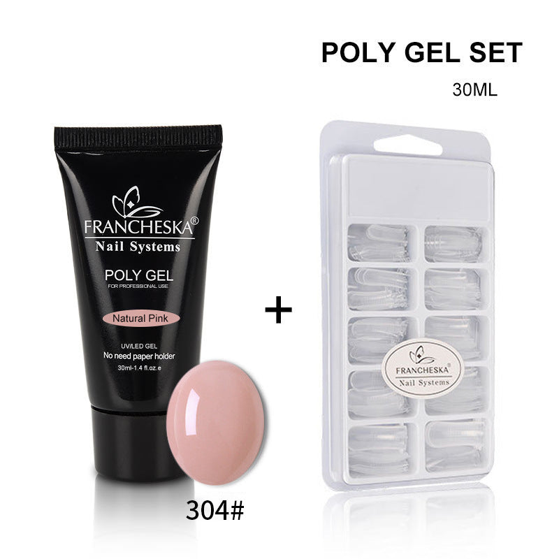 7-Color Painless Quick Crystal Extension Gel Set 30ml Nail UV Phototherapy Gel