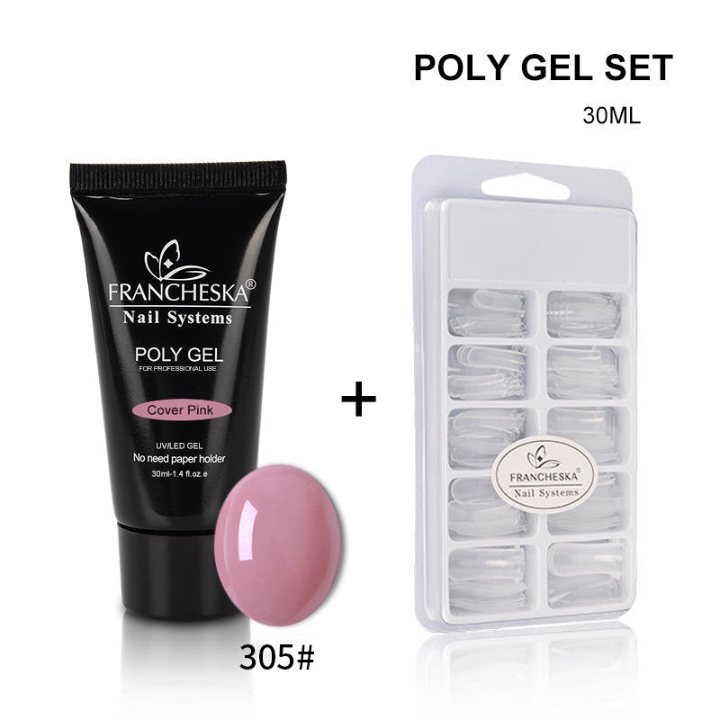 7-Color Painless Quick Crystal Extension Gel Set 30ml Nail UV Phototherapy Gel