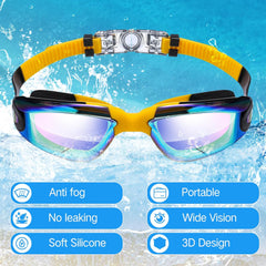 8 Pack Swim Goggles No Leaking Swimming Goggles for Adult UV Protection Pool Goggles with Nose Clip Earplug